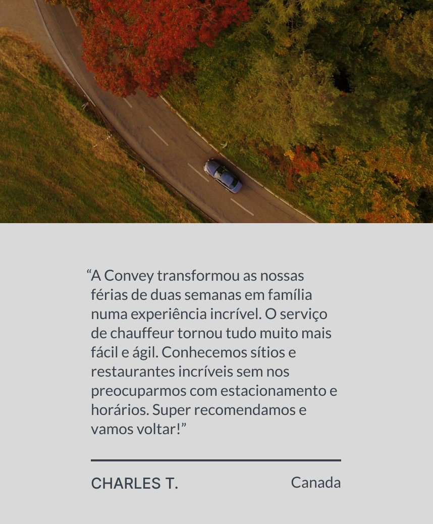 Convey Transporting Excellence. Transport services from Portugal. Excellence Chauffeured Journeys.